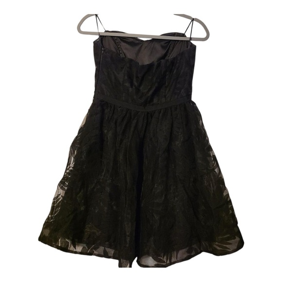 Vintage Guess Black Strapless Sweetheart Cocktail Dress Size 6 - Picture 3 of 7